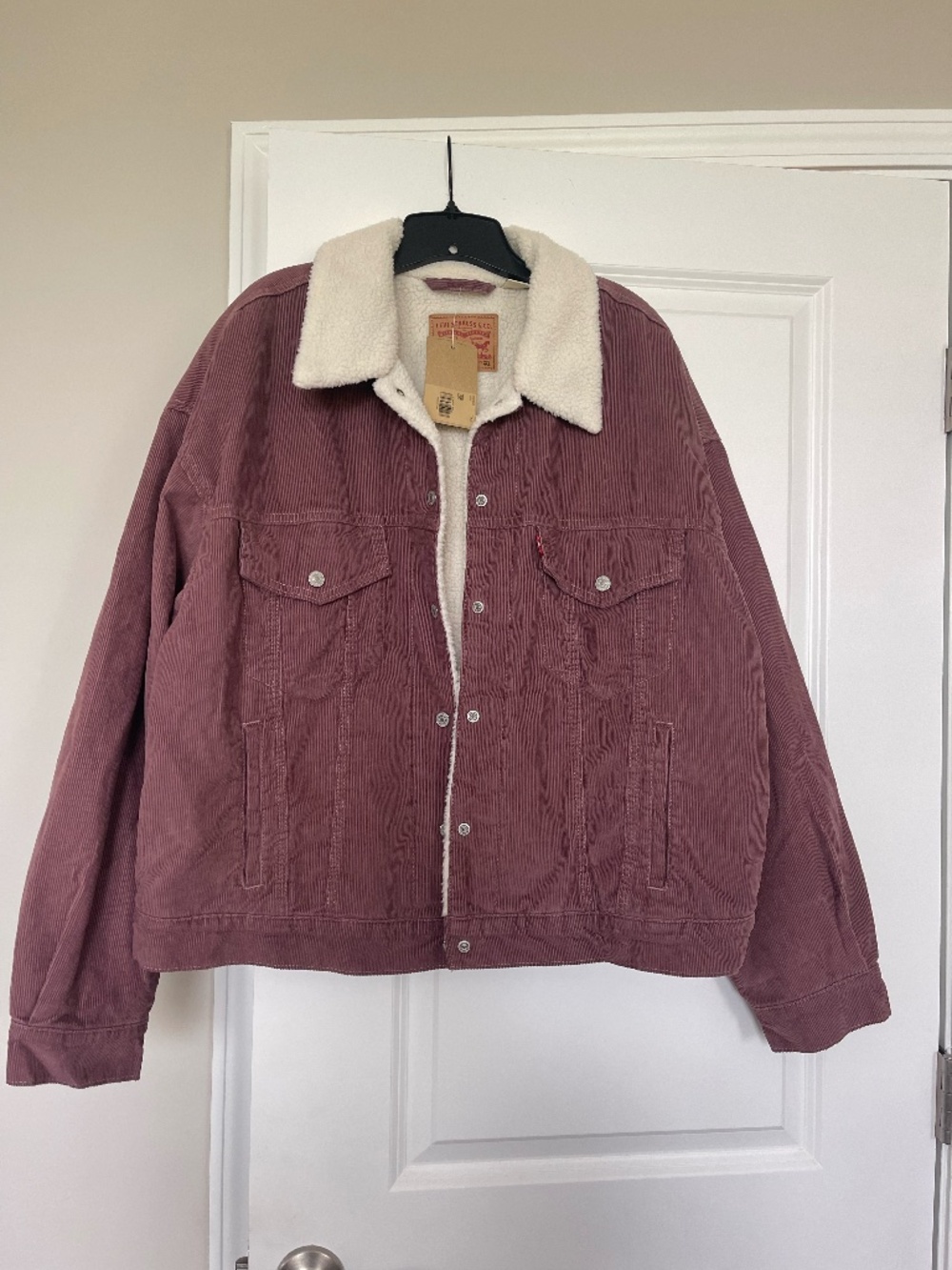 Levi's 90s Sherpa Trucker Jacket- Rose Taupe- XXL